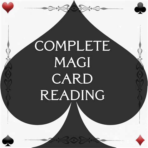 Complete Magi Card Reading Requires Consult 52 Emblems