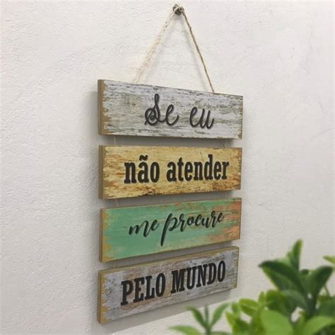 Plaquinha Decorativa Personalizada A Sua Frase Elo