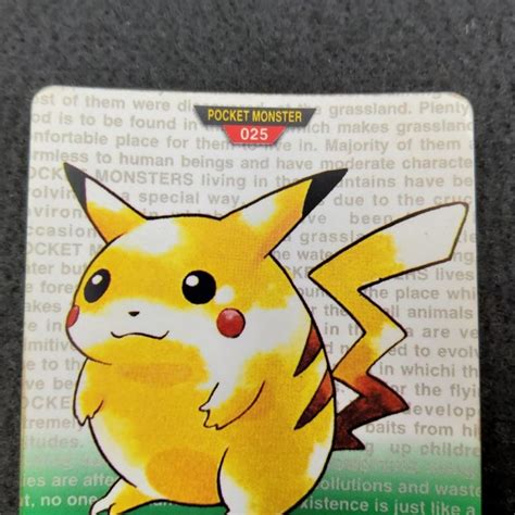 Pokemon Carddass Green File No Pikachu Retro Japan