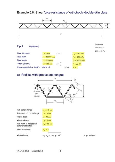 Talat Lecture Design Of Members Example Shear Force