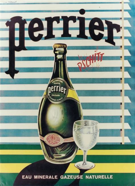 1957 Perrier Pschitt eau minérale gazeuse naturelle French vintage