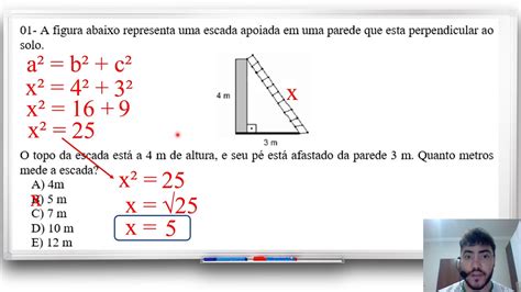 CorreÇÃo Da Atividade Sobre Teorema De PitÁgoras Youtube