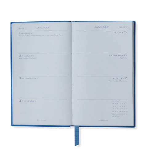 Smythson Panama Leather Weekly Diary Harrods Us