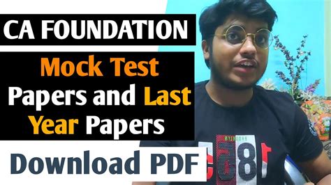 CA Foundation Sample Papers Mock Test Papers And Last Year Papers For