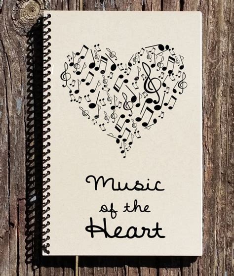 Music Notebook Music Journal Music of the Heart Gift for | Etsy