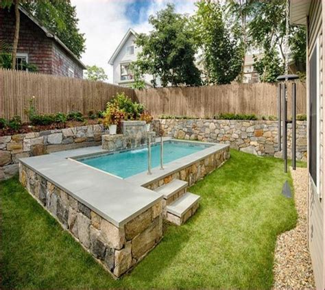 Small Backyard With Above Ground Swimming Pool Eye Catching And Affordable Above Ground Swimm