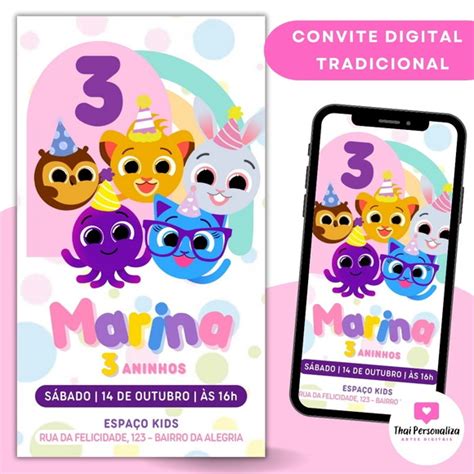 Convite Digital Bolofofos Elo7 Produtos Especiais