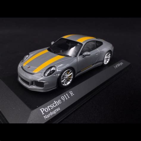 Porsche R Type Nardo Grey Yellow Stripes Minichamps