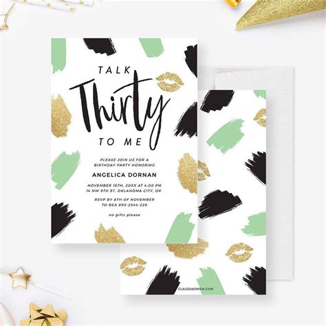 Th Birthday Party Invitation Talk Thirty To Me Printable Invites