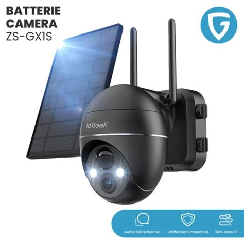 Iegeek K Ptz Camera Surveillance Wifi Exterieure Sans Fil Solaire