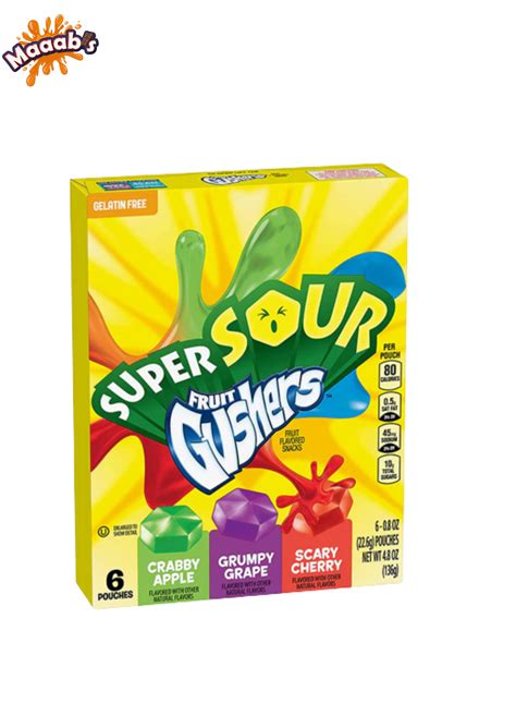 Betty Crocker Super Sour Fruit Gushers 136g Maaabs