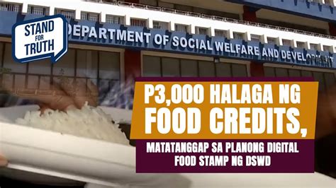 Food Credits Para Sa Mahihirap Plano Ng DSWD Stand For Truth YouTube