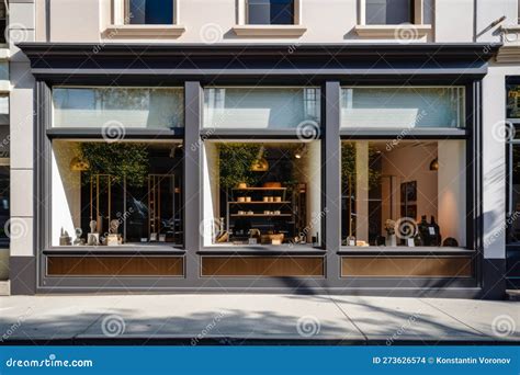 Contemporary Urban Storefront With Large Windows Street View In