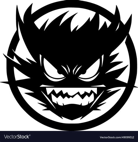 Beast - black and white Royalty Free Vector Image