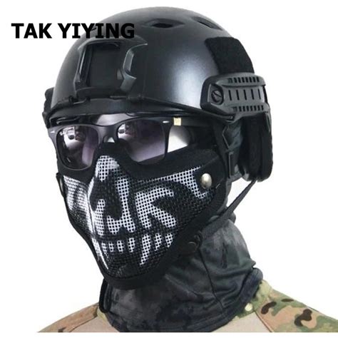 Tak Yiying M Scara De Airsoft T Tico Externa Capacete Metade Inferior