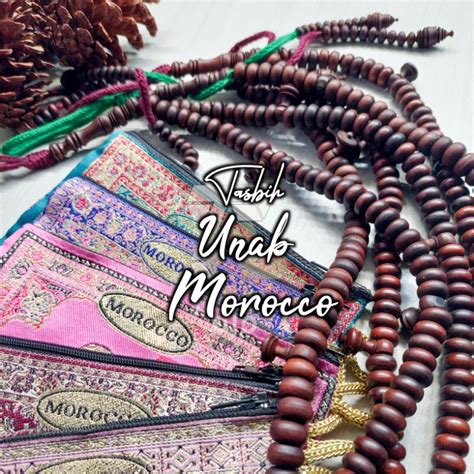 Jual ORIGINAL MAROKO TASBIH KAYU UNAB ASLI FEZ MOROCCO BULAT DONAT