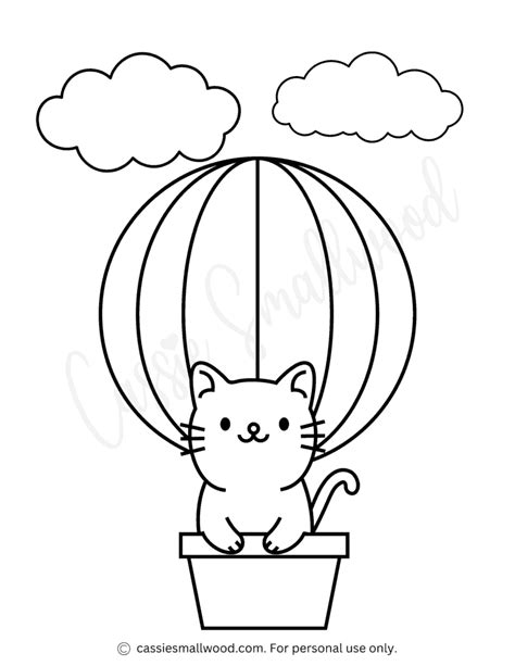 Cartoon Cat Coloring Page Cassie Smallwood