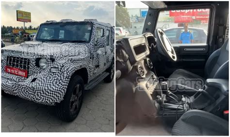 Five Door Mahindra Thar Spied Again Interior Details Revealed All