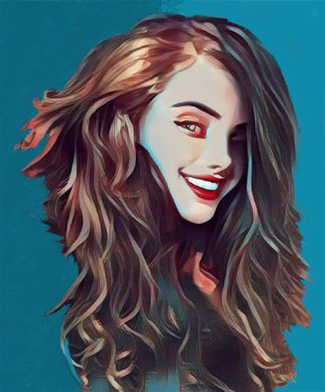 Portrait of a smiling girl, Me, Digital, 2019 : r/Art