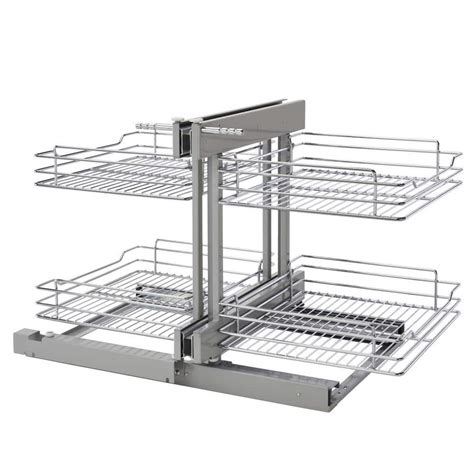 Rev A Shelf Silver In Blind Corner Kitchen Cabinet Organizer W Soft