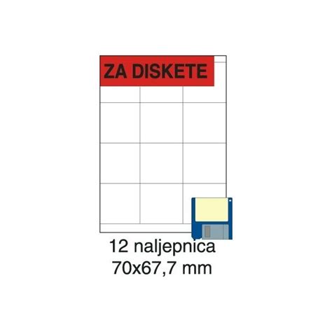 Etikete Laser 70x67 7 100 1 Bijele