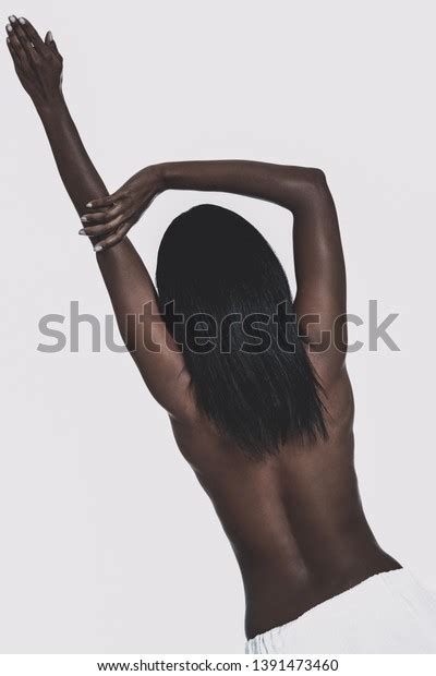 Back View Nude Black Woman Covered Stock Photo Shutterstock
