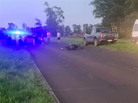 Choque Entre Una Camioneta Y Una Moto Dejó Dos Heridos