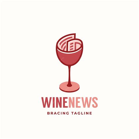 Premium Vector Wine News Abstract Vector Sign Emblem Logo Template