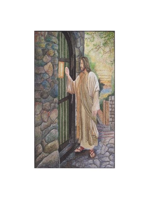 Jesus Knocking On The Door Art Made With Holy Land Stones Holy Land