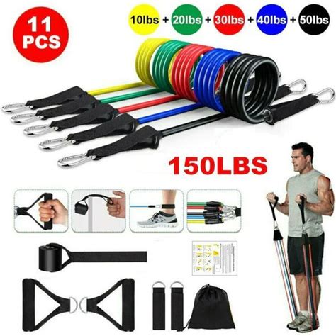 Pcs Set Latex Resistance Bands Crossfit Training Exercise Yoga Tubes