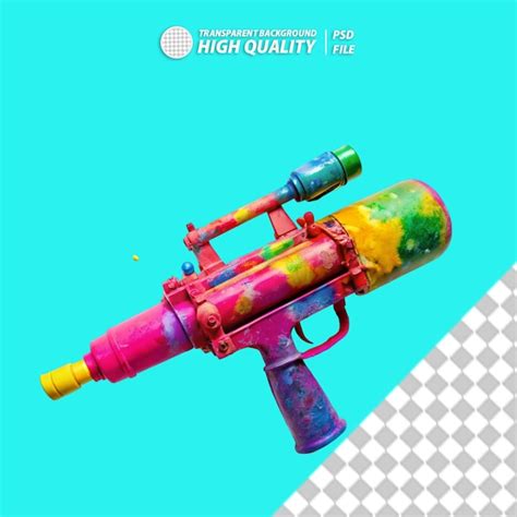 Premium Psd Indian Holli Pichkari Water Gun On Transparent Background