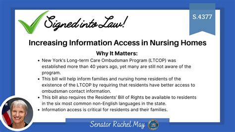 Senator Mays Bill To Increase Information Access For Nursing Home