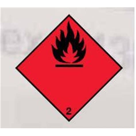 Hazard Sticker Class 2 Flammable Gas