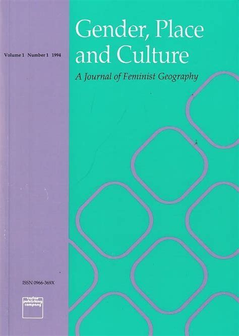 Gender Place And Culture Vol 1 Number 1 1994 A Journal Of