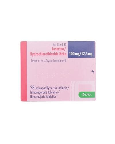 Losartanhydrochlorothiazide Krka 100 Mg125 Mg Filmdrasjerte