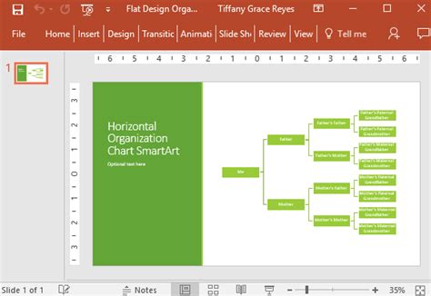 Piso organigrama Diseño Para PowerPoint