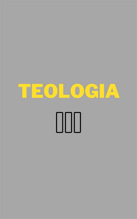 Curso B Sico De Teologia Teologia Iii Cursos