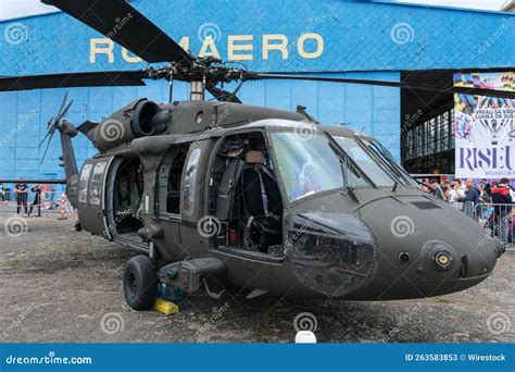 Closeup Shot Of A Sikorsky UH 60 Black Hawk Helicopter At Bucharest