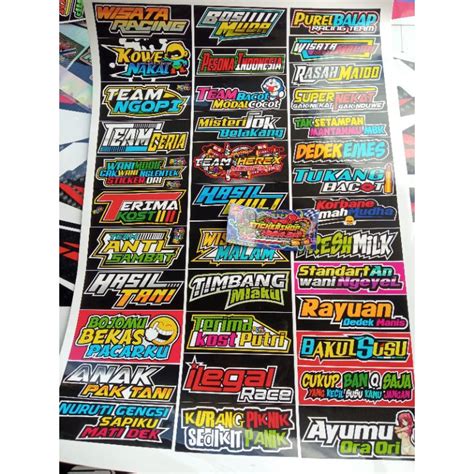 Jual Stiker Pack Kata Kata Herex Racing Hologram Indonesia Shopee Indonesia