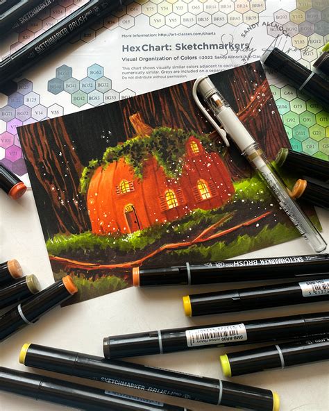 Draw An Enchanted Pumpkin House Sandy Allnock