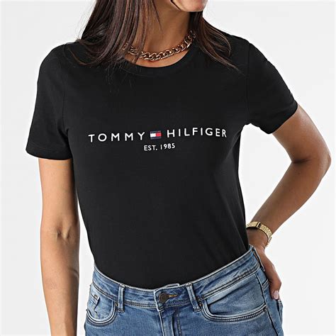 Tommy Hilfiger Tee Shirt Femme Heritage 1999 Noir