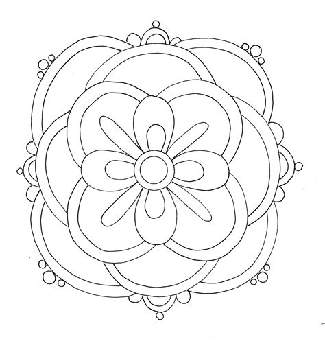 Diwali Rangoli Coloring Pages At Getdrawings Free Download