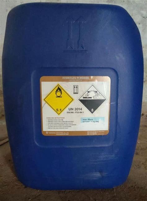 Industrial Grade Hydrogen Peroxide 50 30kg At Rs 40kg In Edathala Id 25681204048