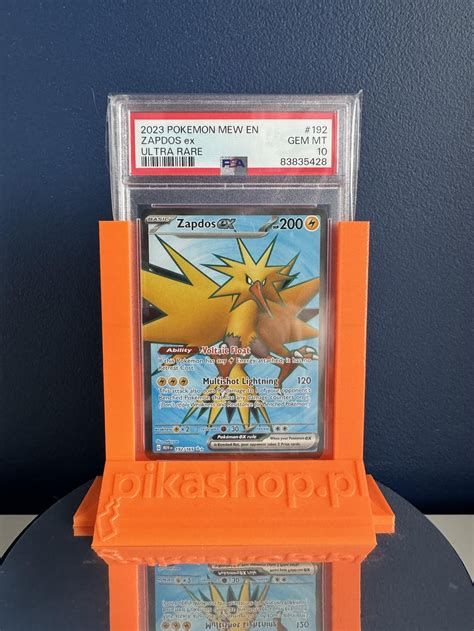 PSA 10 Gem Mint Zapdos Ex 192 Pokemon Scarlet Violet 151