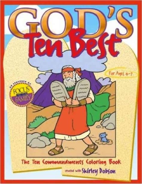 Gods Ten Best The Ten Commandments Colouring Book Shirley Dobson