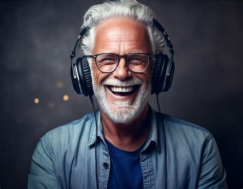 Premium AI Image Old Man Wearing Vr Glasses And Smiling