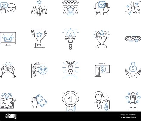 Éxito e ingresos outline colección de iconos Ingresos Éxito