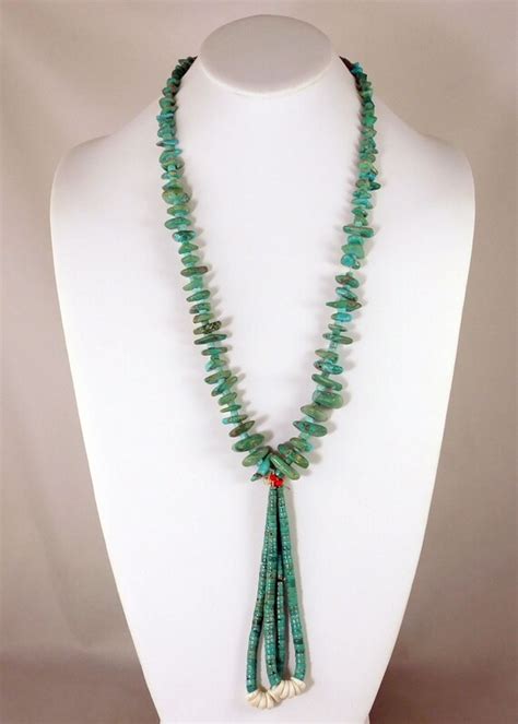 Native American Nugget Necklace Vintage With Heishi B Gem