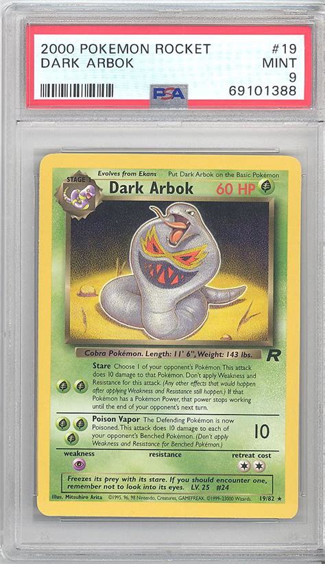 Psa Pokemon Card Team Rocket Dark Arbok Rare Mint