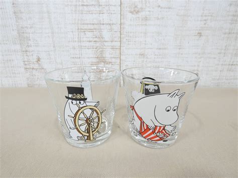 【やや傷や汚れあり】 廃盤品 Iittala イッタラ Moomin ムーミン タンブラー 210ml 2個 グラス ムーミンパパ ムーミン